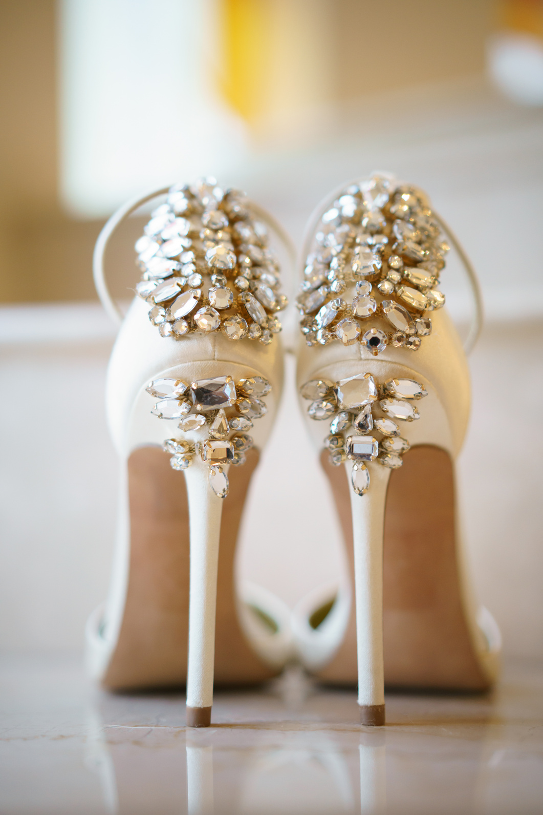 Glittering wedding high heels for wedding